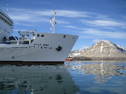Ship in Spitzbergen